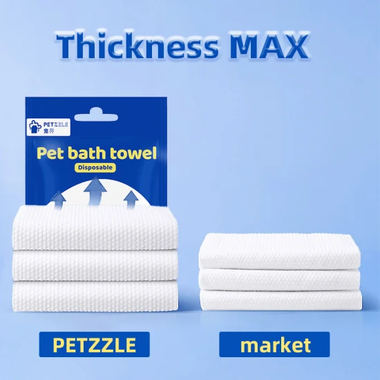 Lingettes nettoyantes pour le bain en tissu non tissé pour animaux de compagnie Travle Pet Products