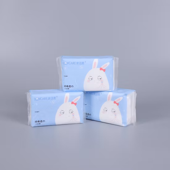 Serviette faciale de beauté personnalisée en gros, tissu facial en coton jetable non tissé pour Salon de SPA